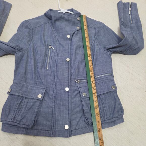 White House Black Market Woman's Blue Jacket size 8 - Picture 11 of 12